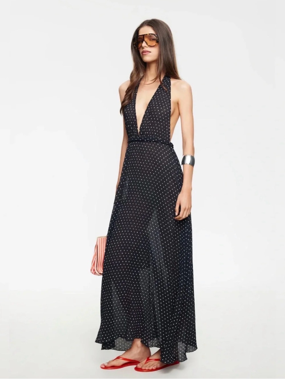 Lioness District Maxi Dress | Onyx Polka - Picture 2 of 6